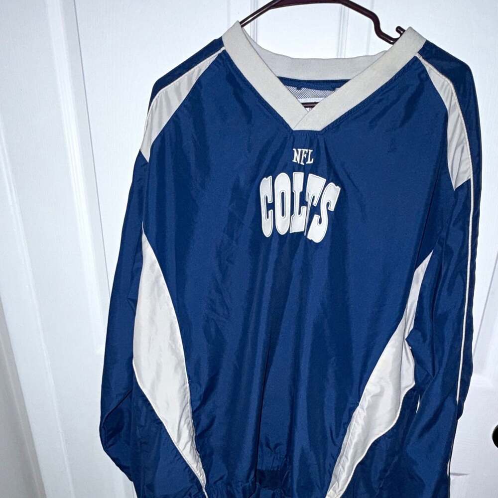 NFL Team Apparel Indianapolis Colts Pullover Jacket Blue/White XL